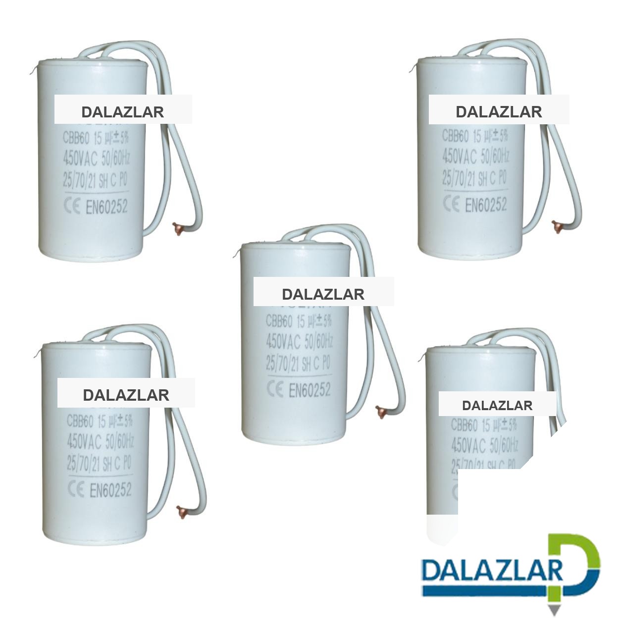 Dalazlar 15 Mf 450 Volt   3 lü Paket Daimi Devre  Kondansatör
