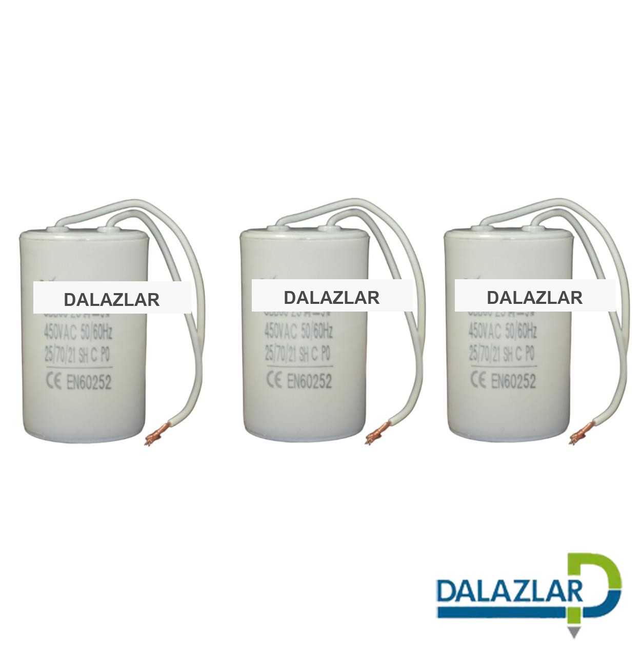 Dalazlar 25 Mf   3 lü Paket  450 Volt Daimi Devre  Kondansatör