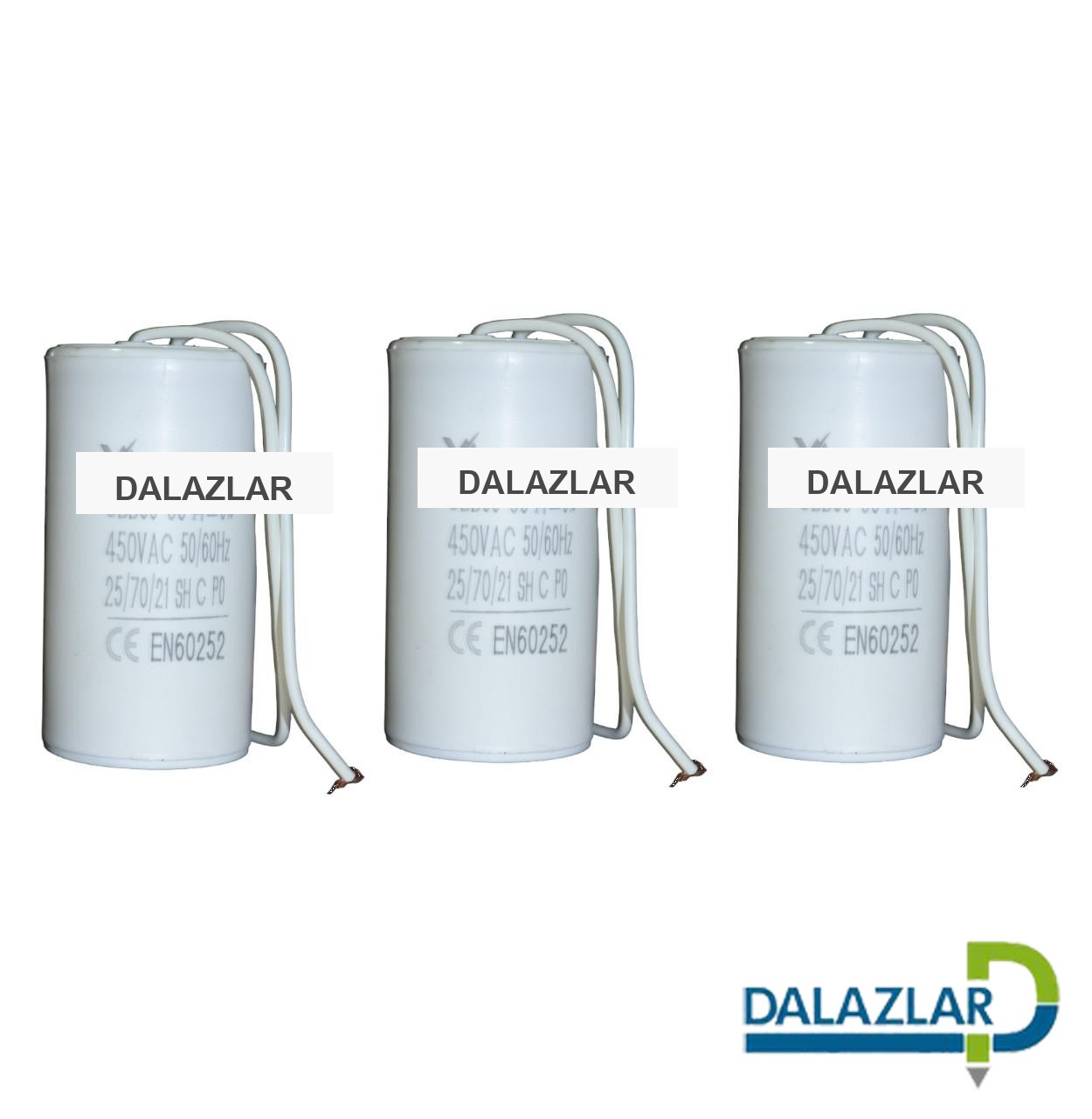 Dalazlar 50 Mf   3 lü Paket  450 Volt Daimi Devre  Kondansatör