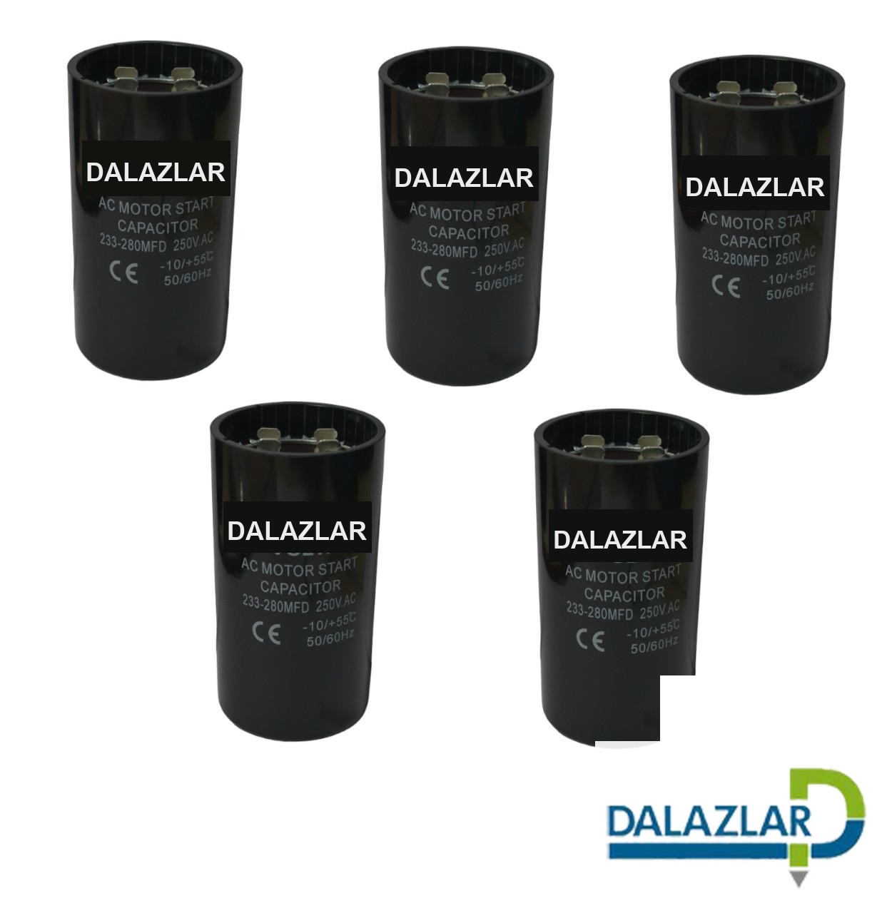 Dalazlar 233-280 Mf   5 li Paket  250 Volt AC İlk Devre Hareketi  Kondansatör