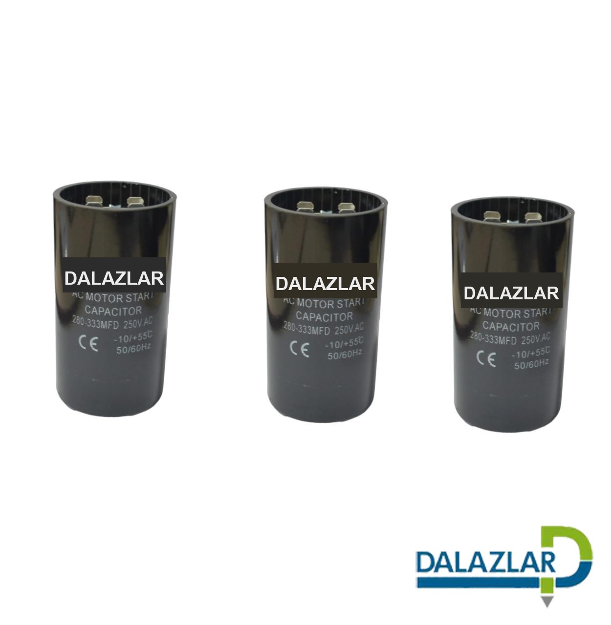 Dalazlar 280-333 Mf   3 lü Paket  250 Volt AC İlk Devre Hareketi  Kondansatör