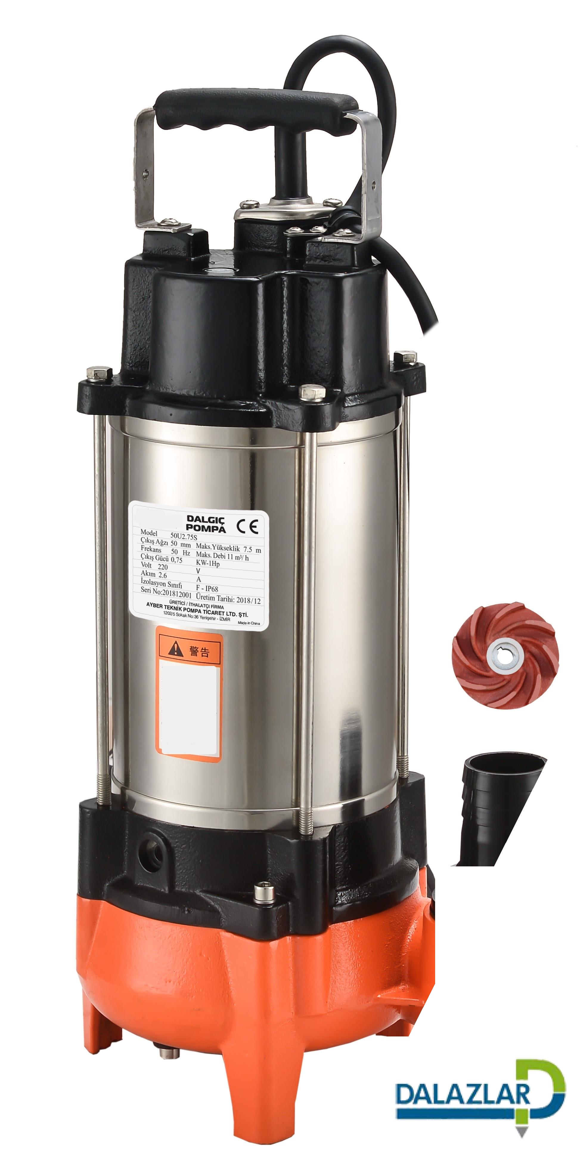 İmpo - Watersound F-2200AF  3HP 220 V İthal Kirli Su Açık Fanlı Parçalayıcılı Drenaj Pompası